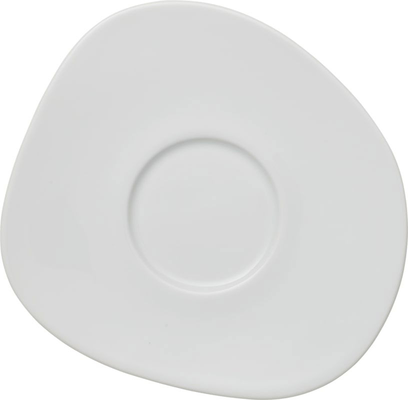 Set 6 farfurioare cesti cafea, din portelan, Organic Alb, 17,5 cm, Villeroy & Boch