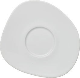 Set 6 farfurioare cesti cafea, din portelan, Organic Alb, 17,5 cm, Villeroy & Boch