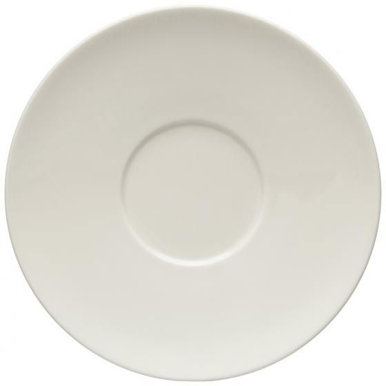 Set 6 farfurioare cesti cafea, din portelan, Voice Basic Alb, 16 cm, Villeroy & Boch