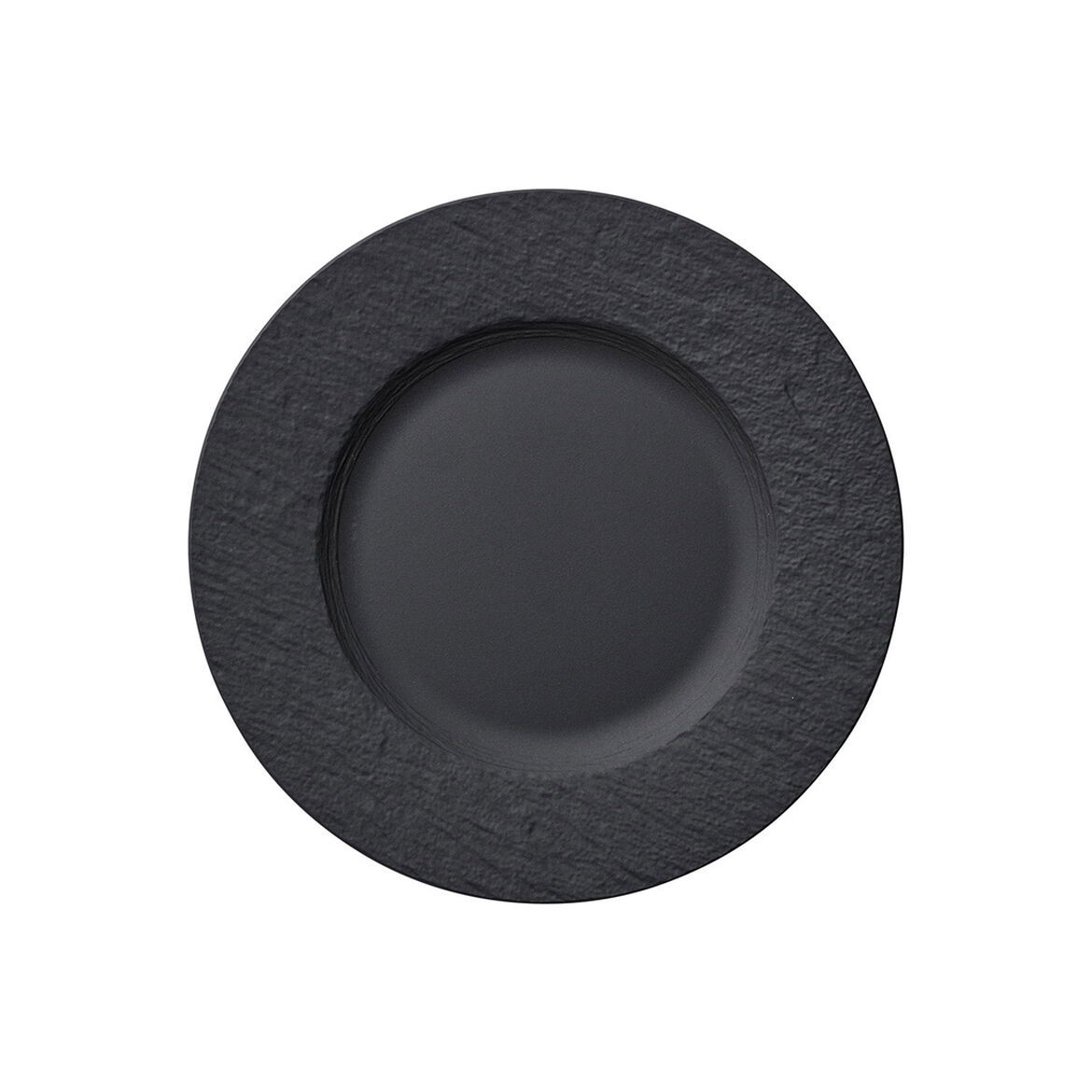Set 6 farfurii salata, din portelan Manufacture Rock Negru, 21,7 cm, Villeroy & Boch