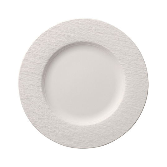 Set 6 farfurii intinse din portelan, Manufacture Rock Alb, 27,1 cm, Villeroy & Boch