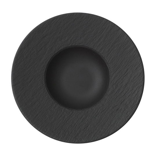 Set 6 farfurii pentru paste, din portelan, Manufacture Rock Negru, 28 cm, Villeroy & Boch
