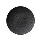 Set 6 farfurii pentru servire, din portelan, Manufacture Rock Negru, 25 cm, Villeroy & Boch