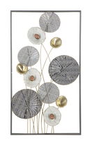 Decoratiune metalica de perete Grid Multicolor, l50xA6xH90,5 cm