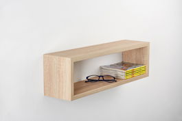 Raft modular din pal Chany Stejar Sonoma, l59xA14,5xH17 cm