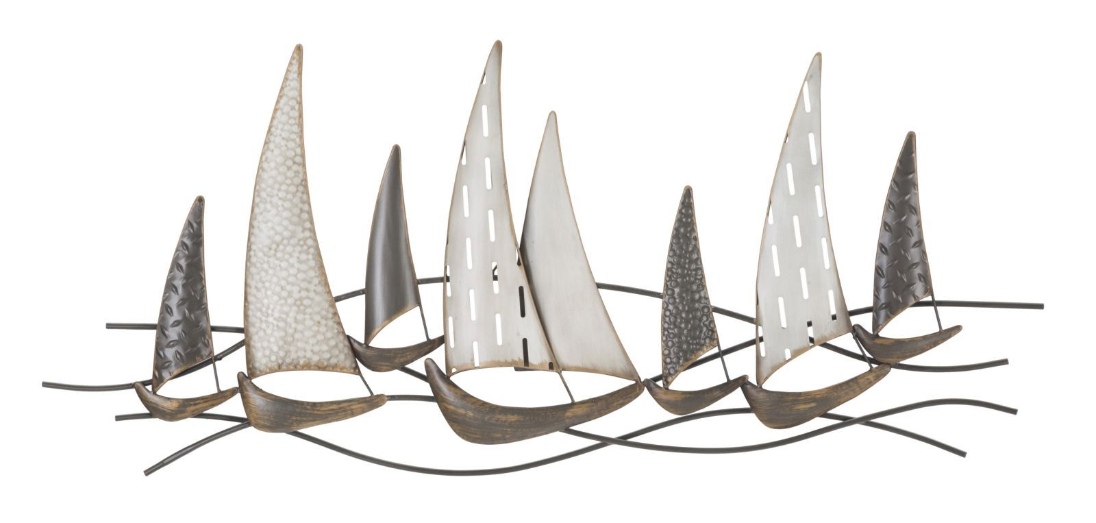 Decoratiune metalica de perete, Regata New Multicolor, l100xA3xH44 cm