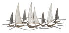 Decoratiune metalica de perete, Regata New Multicolor, l100xA3xH44 cm