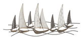 Decoratiune metalica de perete, Regata New Multicolor, l100xA3xH44 cm