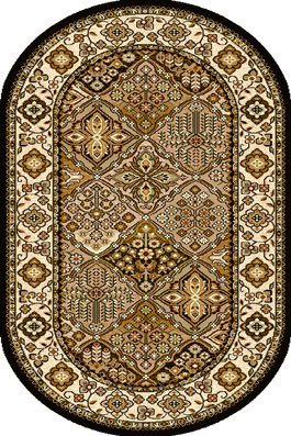 Covor Bergenia Olive Oval, Wilton-100 x 180 cm