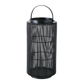 Felinar decorativ din metal Samjoa Negru, Ø20xH40 cm