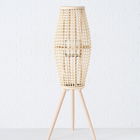 Felinar decorativ din ratan, Katalena Natural, Ø25xH89 cm