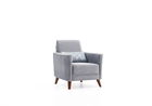 Fotoliu fix tapitat cu stofa Loft II Velvet Gri, l79xA81xH84,5 cm