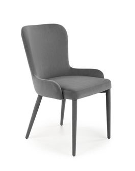 Scaun tapitat cu stofa si picioare metalice, Kai-425 Velvet Gri, l55xA57xH86 cm