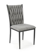 Scaun tapitat cu stofa si picioare metalice, Kai-435 Gri / Negru, l48xA55xH94 cm