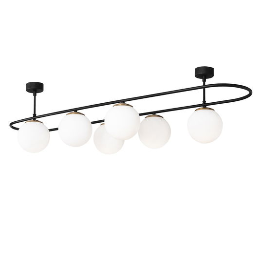 Lustra Abakus 4911 Negru / Alb