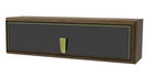 Cabinet suspendat din pal si sticla, cu 1 usa, Carbon Large Negru / Nuc, l105,2xA31,7xH31,6 cm