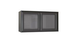 Cabinet suspendat din pal si MDF, cu 2 usi, Lorenta Small Antracit, l95xA33,5xH50 cm