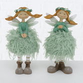 Set 2 figurine din polirasina, Bettsie Verde, Modele Asortate, L11xl8xH21,5 cm