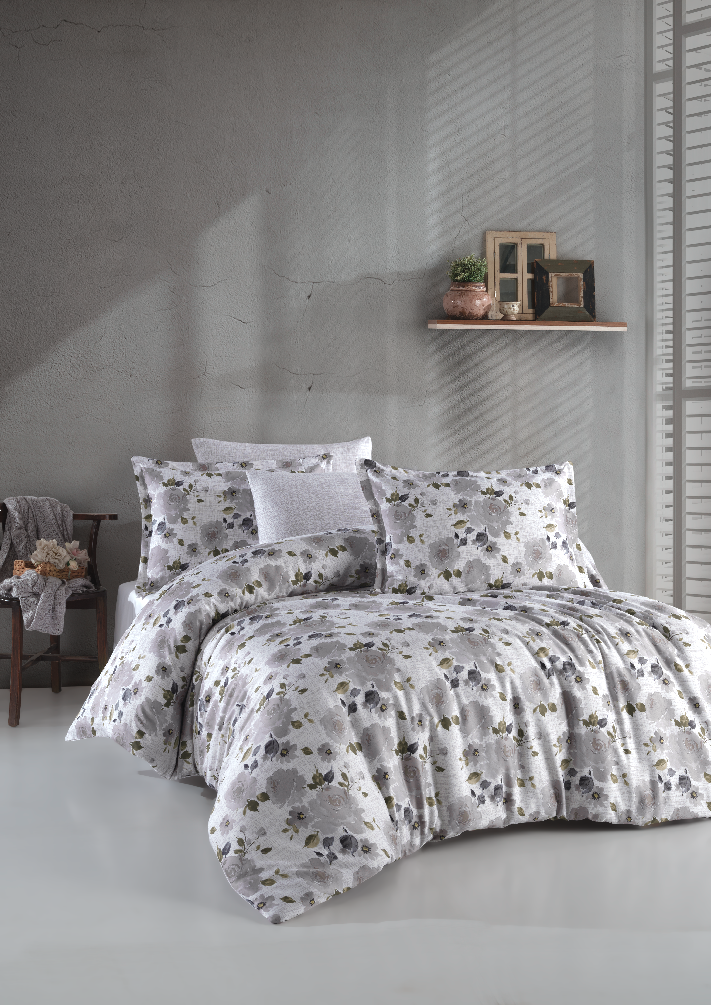Lenjerie de pat din bumbac, Risus Multicolor, 200 x 220 cm