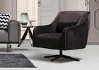 Fotoliu fix tapitat cu stofa, London Velvet Negru, l72xA83xH86 cm