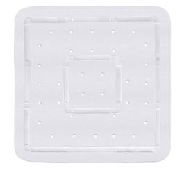 Covoras pentru baie antiderapant, din TPR, Florida Alb, 55 x 55 cm