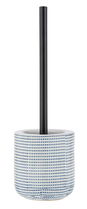 Perie de toaleta cu suport din ceramica, Nole Alb / Albastru, Ø11,5xH39,5 cm