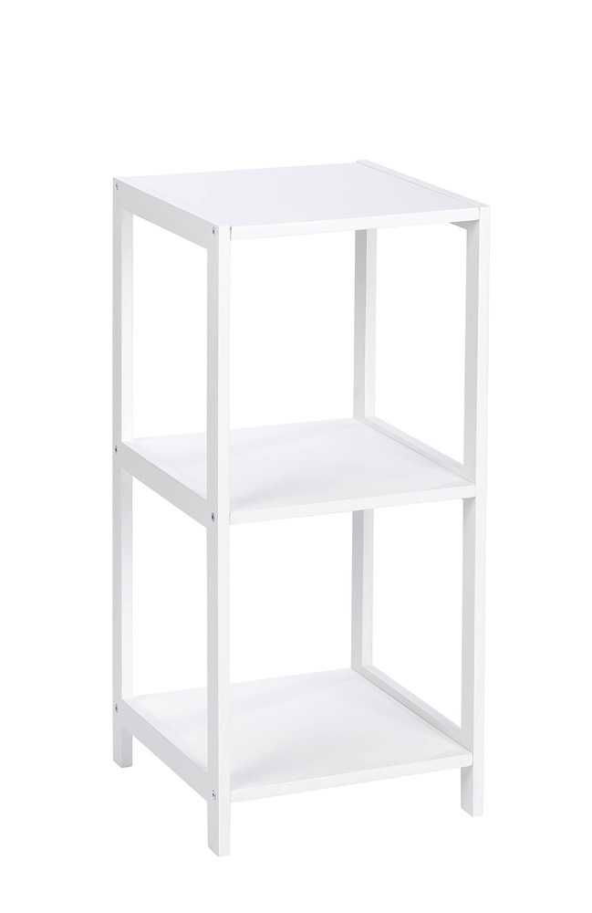 Raft pentru baie, din lemn, Oslo Alb, l36xA36xH76 cm