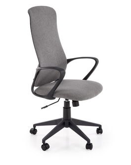 Scaun de birou ergonomic tapitat cu stofa, Fiberis Gri, l61xA57xH110-120 cm