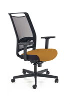 Scaun de birou ergonomic tapitat cu stofa, Giovani Mustariu / Negru, l71xA68xH106-119 cm