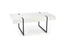 Masa de cafea din MDF si metal, Blankly Alb / Negru, L110xl60xH43 cm