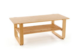 Masa de cafea din lemn si bambus, Siani Natural, L120xl57xH46 cm