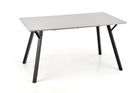 Masa din MDF si metal, Ballari Rectangle Gri Deschis / Negru, L140xl80xH74 cm