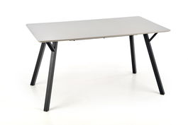 Masa din MDF si metal, Ballari Rectangle Gri Deschis / Negru, L140xl80xH74 cm