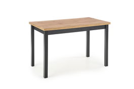 Masa din pal si furnir, Colston Stejar Wotan / Negru, L120xl68xH77 cm