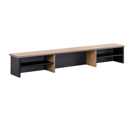 Raft din pal aferent masei de birou, pentru tineret Blacky Black / Nature, l138xA21xH22 cm