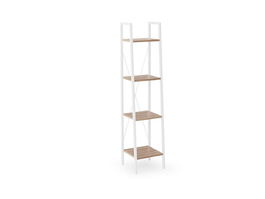 Raft din pal si metal, Narcis Reg-1 Stejar Sonoma / Alb, l34xA32xH148 cm