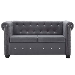 Canapea Doris Velvet Fixa cu Spuma Poliuretanica, 2 Locuri, tapitata cu Stofa, l146xA75xH72 cm