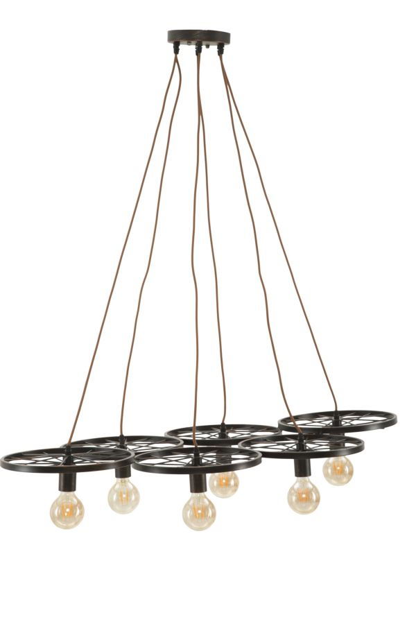 Lustra din metal Indust Circle Negru