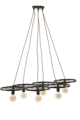 Lustra din metal Indust Circle Negru