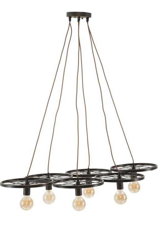 Lustra din metal Indust Circle Negru