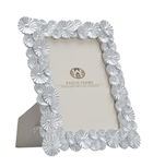 Rama foto decorativa din polirasina Cornice Flowers Argintiu, 23 x 27 cm