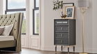 Cabinet din pal, cu 4 sertare, Lorenta Antracit, l53,8xA44,5xH104,9 cm