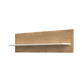 Etajera suspendata din pal si MDF, Gala Large Bej / Nuc Pacific, l135xA21xH35 cm
