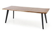 Masa extensibila din MDF si lemn Dickinson Stejar / Negru, L120-180xl80xH75 cm