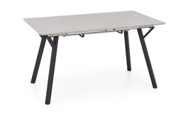 Masa extensibila din MDF si metal, Ballari II Gri Deschis / Negru, L140-180xl80xH77 cm