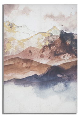 Tablou pictat manual, Brown Mountain Multicolor, 80 x 120 cm