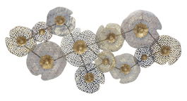Decoratiune metalica de perete, Holes Multicolor, l119xA7xH59,5 cm