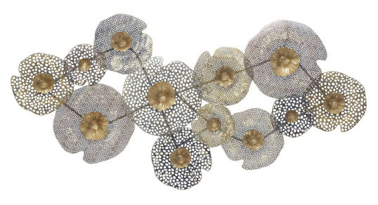 Decoratiune metalica de perete, Holes Multicolor, l119xA7xH59,5 cm