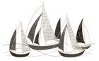 Decoratiune metalica de perete, Veliero Multicolor, l91xA2,5xH55,9 cm