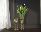 Set 2 suporturi ghivece din metal, Glam Coppia Auriu, Ø27xH62 / Ø21,5xH52 cm